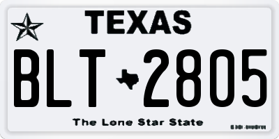 TX license plate BLT2805
