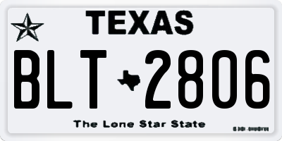 TX license plate BLT2806