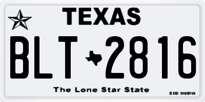 TX license plate BLT2816