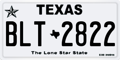 TX license plate BLT2822