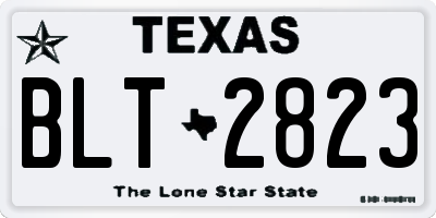 TX license plate BLT2823