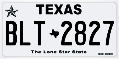 TX license plate BLT2827