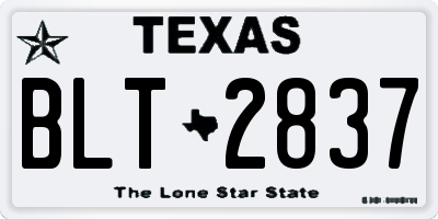 TX license plate BLT2837
