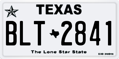 TX license plate BLT2841