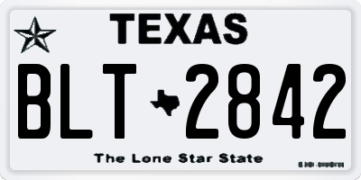 TX license plate BLT2842