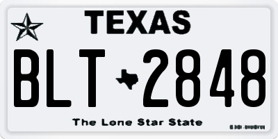 TX license plate BLT2848