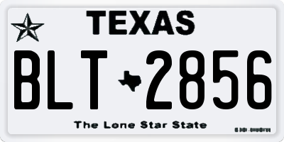TX license plate BLT2856