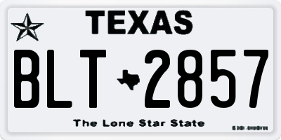 TX license plate BLT2857