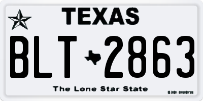 TX license plate BLT2863