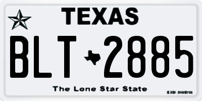 TX license plate BLT2885