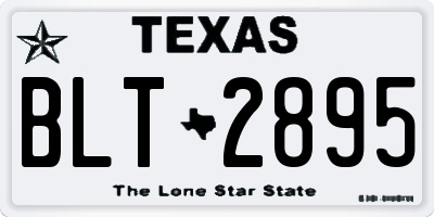 TX license plate BLT2895