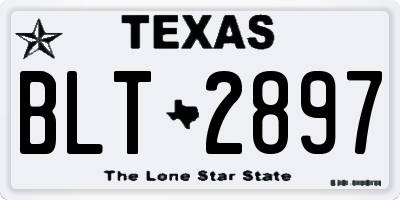 TX license plate BLT2897