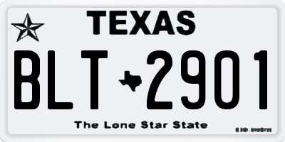 TX license plate BLT2901