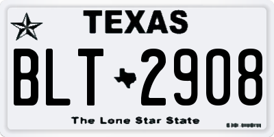 TX license plate BLT2908