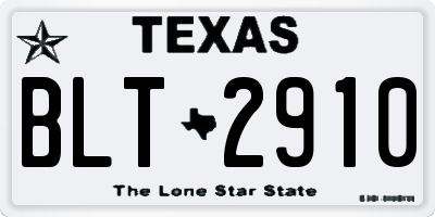 TX license plate BLT2910