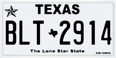 TX license plate BLT2914