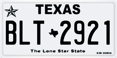 TX license plate BLT2921