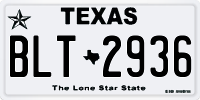 TX license plate BLT2936