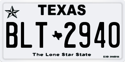 TX license plate BLT2940