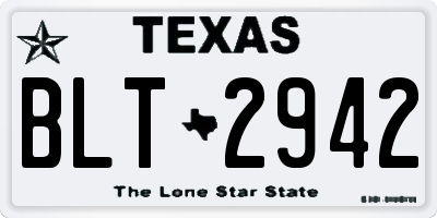 TX license plate BLT2942
