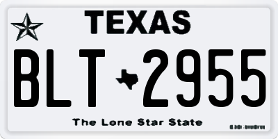 TX license plate BLT2955