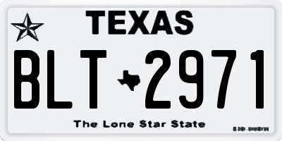 TX license plate BLT2971