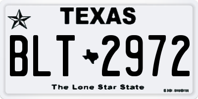TX license plate BLT2972