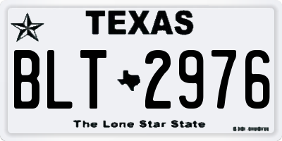 TX license plate BLT2976