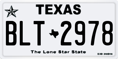 TX license plate BLT2978