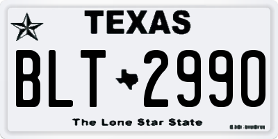 TX license plate BLT2990