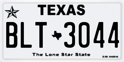 TX license plate BLT3044