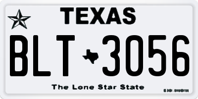 TX license plate BLT3056