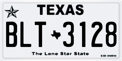 TX license plate BLT3128