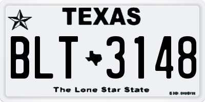 TX license plate BLT3148