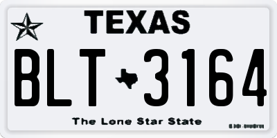 TX license plate BLT3164