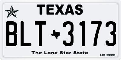 TX license plate BLT3173