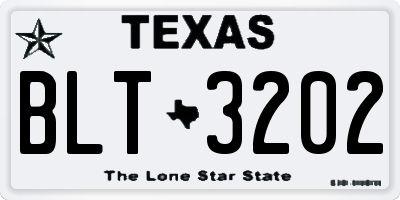TX license plate BLT3202