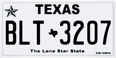 TX license plate BLT3207
