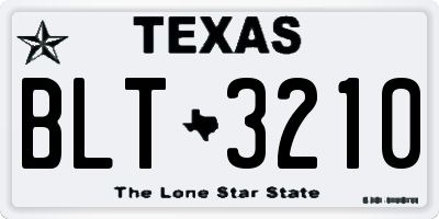 TX license plate BLT3210