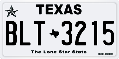 TX license plate BLT3215