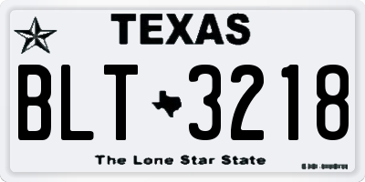 TX license plate BLT3218