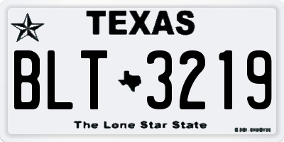 TX license plate BLT3219