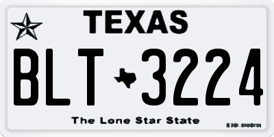 TX license plate BLT3224