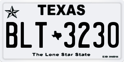 TX license plate BLT3230