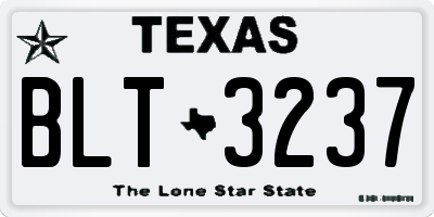 TX license plate BLT3237