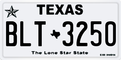 TX license plate BLT3250