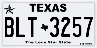 TX license plate BLT3257
