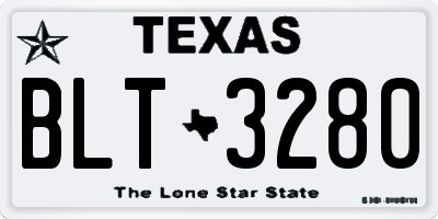 TX license plate BLT3280