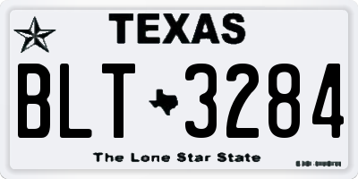 TX license plate BLT3284