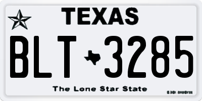 TX license plate BLT3285